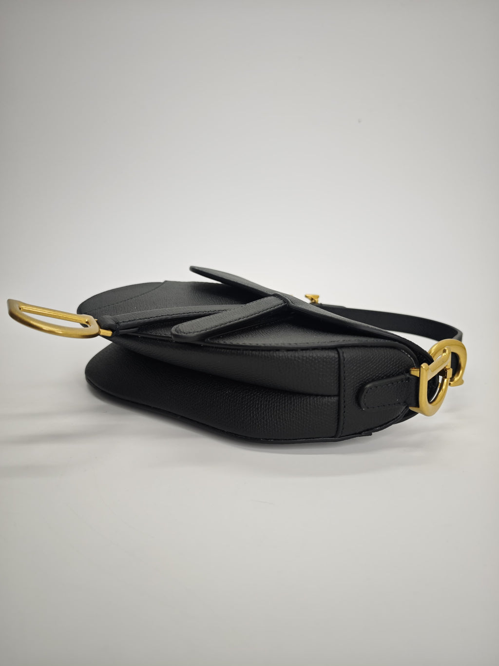 DIOR SADDLE LARGE BLACK LEATHER