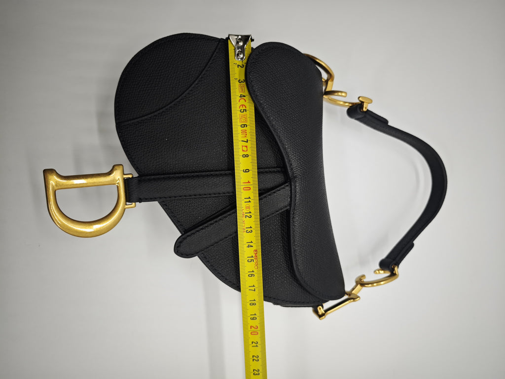 DIOR SADDLE LARGE BLACK LEATHER