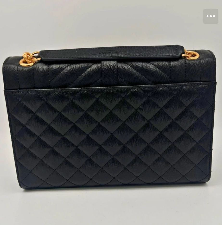 SAINT LAURENT ENVELOPE BLACK HD GOLD