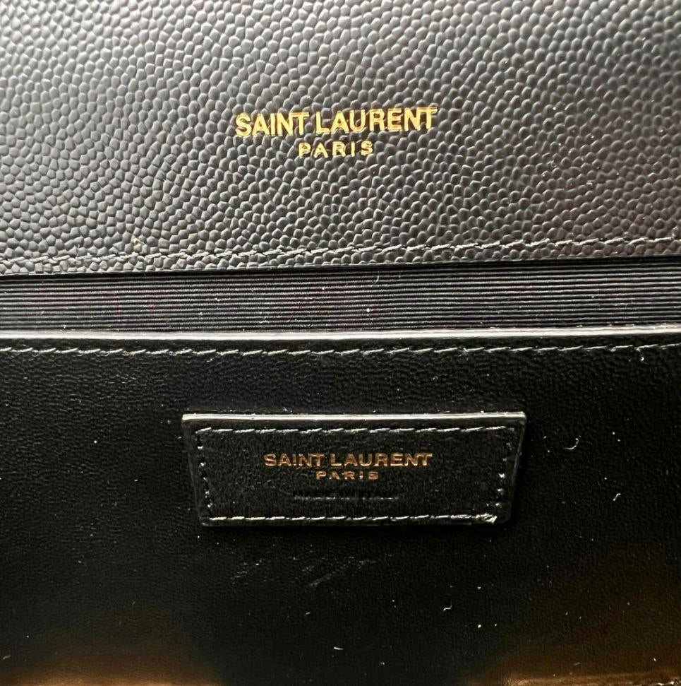SAINT LAURENT ENVELOPE BLACK HD GOLD
